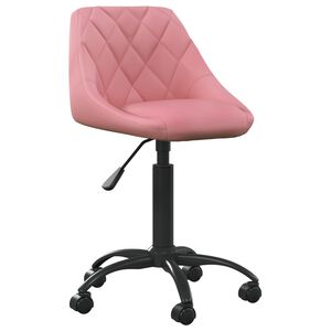vidaXL Sedia da Ufficio Rosa in Velluto