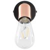 vidaXL Faretti 2 pz con Lampadine a Incandescenza 2 W Nero e Rame E27