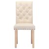 vidaXL Sedie da Pranzo 2 pz Crema in Tessuto