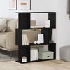 vidaXL Libreria Rovere Nero 80x24x96 cm in Legno Ingegnerizzato