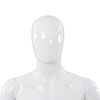 vidaXL Manichino Uomo Figura Intera Base in Vetro 185 cm Bianco Lucido