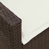 vidaXL Divano da Giardino con Cuscini in Polyrattan Marrone