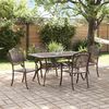 vidaXL Set da Pranzo per Giardino 5 pcs Bronzo Alluminio