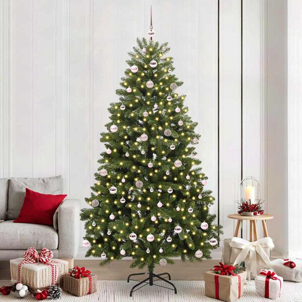 vidaXL Albero di Natale artificiale Verde 240 cm PVC e Metallo