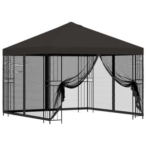 vidaXL Gazebo da giardino con pareti laterali 3 x 3 m Antracite