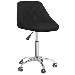 vidaXL Sedia da Ufficio Girevole Nera in Similpelle