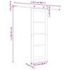 vidaXL Porta scorrevole ORKDAL Marrone 73,5 x 211 cm Pino massello
