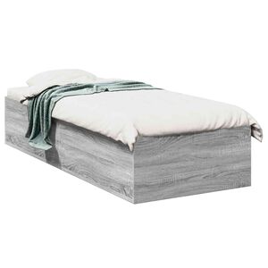 vidaXL Struttura letto a pavimento Sonoma grigio 80 x 200 cm