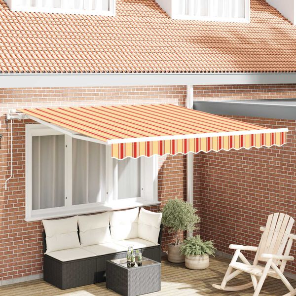 vidaXL Tenda Retrattile Giallo e Arancione 300 x 250 cm