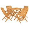vidaXL Set da Pranzo per Giardino 5 pz in Legno Massello di Teak