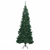 vidaXL Albero di Natale per Angolo con Supporto Verde 240 cm in PVC