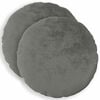 vidaXL Federa 2 pz HEERLEN Grigio Scuro Diam. 40 cm Flanella