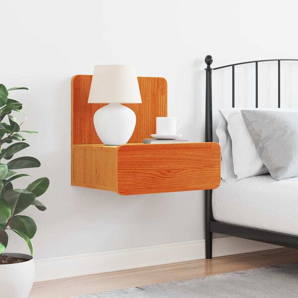 vidaXL Comodino con cassetto Marrone cerato 44 x 32,5 x 40 cm