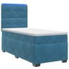 vidaXL Letto box spring con materasso Blu 90 x 190 cm Velluto