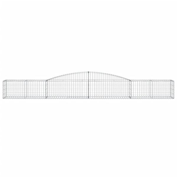 vidaXL Cesti Gabbioni ad Arco 3 pz 400x50x40/60 cm Ferro Zincato