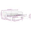 vidaXL Divano Letto Estraibile con Cassetti Blu 80x200 cm in Velluto
