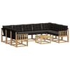 vidaXL Set di divani da esterno 10 pz Bianco e Nero