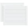 vidaXL Ante a Lamelle 2 pz Bianche 39,5x49,4 cm in Legno di Pino