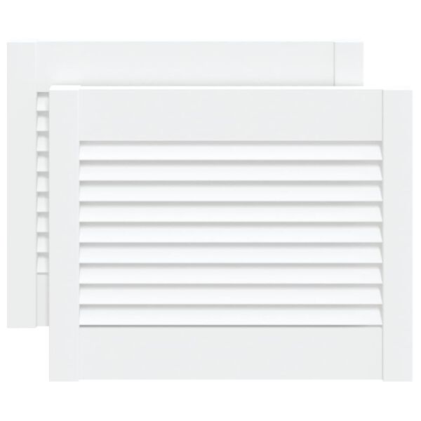 vidaXL Ante a Lamelle 2 pz Bianche 39,5x49,4 cm in Legno di Pino