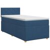 vidaXL Letto box spring con materasso Blu 90 x 200 cm Tessuto