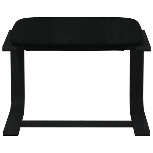 vidaXL Poggiapiedi Nero 51x41x40 cm in Tessuto