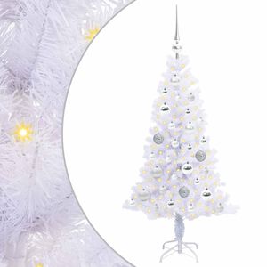 vidaXL Albero di Natale artificiale Bianco 120 cm PVC e Acciaio