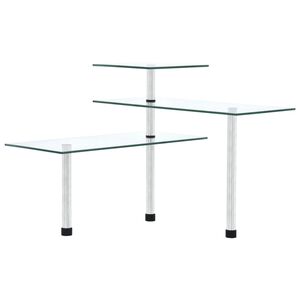 vidaXL Scaffale da Cucina Angolare a 3 Livelli Vetro temperato
