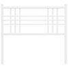 vidaXL Testiera di Ricambio in Metallo Bianco 100 cm