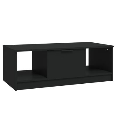 vidaXL Tavolino da Salotto Nero 102x50x36 cm in Legno Multistrato