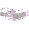 vidaXL Set Divano da Giardino 10 pcs Nero polyrattan