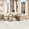 vidaXL Set Divano da Giardino 13 pcs Beige polyrattan