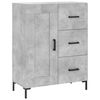 vidaXL Credenza Grigio Cemento 69,5x34x180 cm in Legno Multistrato