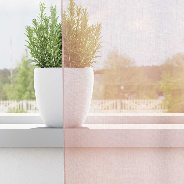 vidaXL Tende in Voile con Passanti 2 pz Rosa Chiaro 140x140 cm