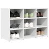 vidaXL Mobile per scarpe Bianco 77,5 x 30 x 51 cm Legno multistrato