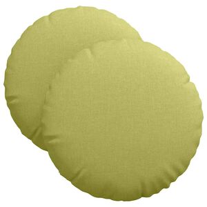 vidaXL Cuscini per Seduta 2 pcs Verde chiaro &Oslash;40 x 13 cm Tessuto