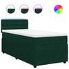 vidaXL Giroletto a Molle con Materasso Verde Scuro 80x200 cm Velluto