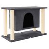 vidaXL Albero per Gatti con Tiragraffi in Sisal Grigio Scuro 50 cm