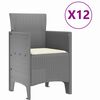 vidaXL Set da Pranzo per Giardino con cuscino 13 pcs Grigio chiaro
