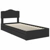 vidaXL Letto con Contenitore Nero 70 x 190 cm Legno multistrato