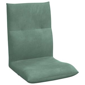 vidaXL Sedia a pavimento regolabile Verde Mare Velluto