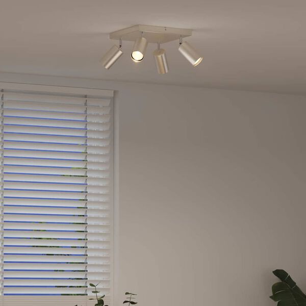 vidaXL Faretto da soffitto Nickel spazzolato 26 x 26 x 16.5 cm Acciaio