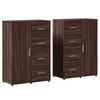 vidaXL Credenze 2 pz Rovere Marrone 60x31x84 cm in Legno Multistrato