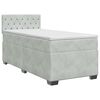 vidaXL Letto box spring con materasso Grigio Chiaro 90 x 190 cm