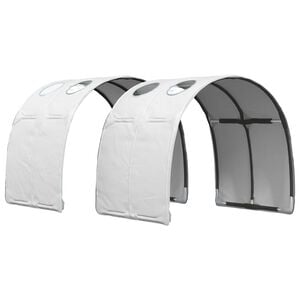 vidaXL Tunnel per Letto 2 pcs Bianco 211 x 67.5 x 2 cm Poliestere