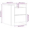 vidaXL Comodino Rovere Fumo 45x50x50 cm in Truciolato