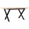 vidaXL Tavolino da Salotto Telaio a X 80x50x40 cm Legno Pino e Acciaio