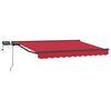 vidaXL Cornice per Tenda Manuale con LED Rosso 3,5 x 2 m
