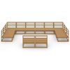 vidaXL Set Divani da Giardino 12 pz in Legno Massello di Pino