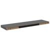 vidaXL Scaffali a Parete 2 pz Grigio Lucido 90x23,5x3,8 cm in MDF