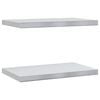 vidaXL Mensole a Muro 2 pz 50x30 cm Argento in Acciaio Inossidabile